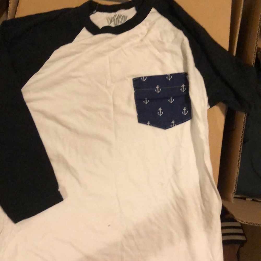 Baseball tee with chest pocket